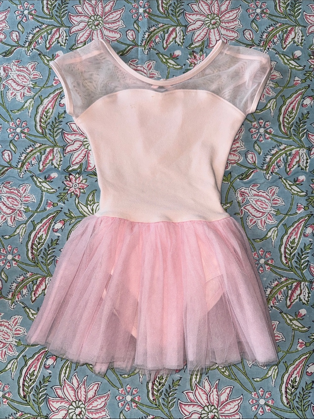 Capezio Pink Girls' Ballet Tutu Dress with Sheer Yoke